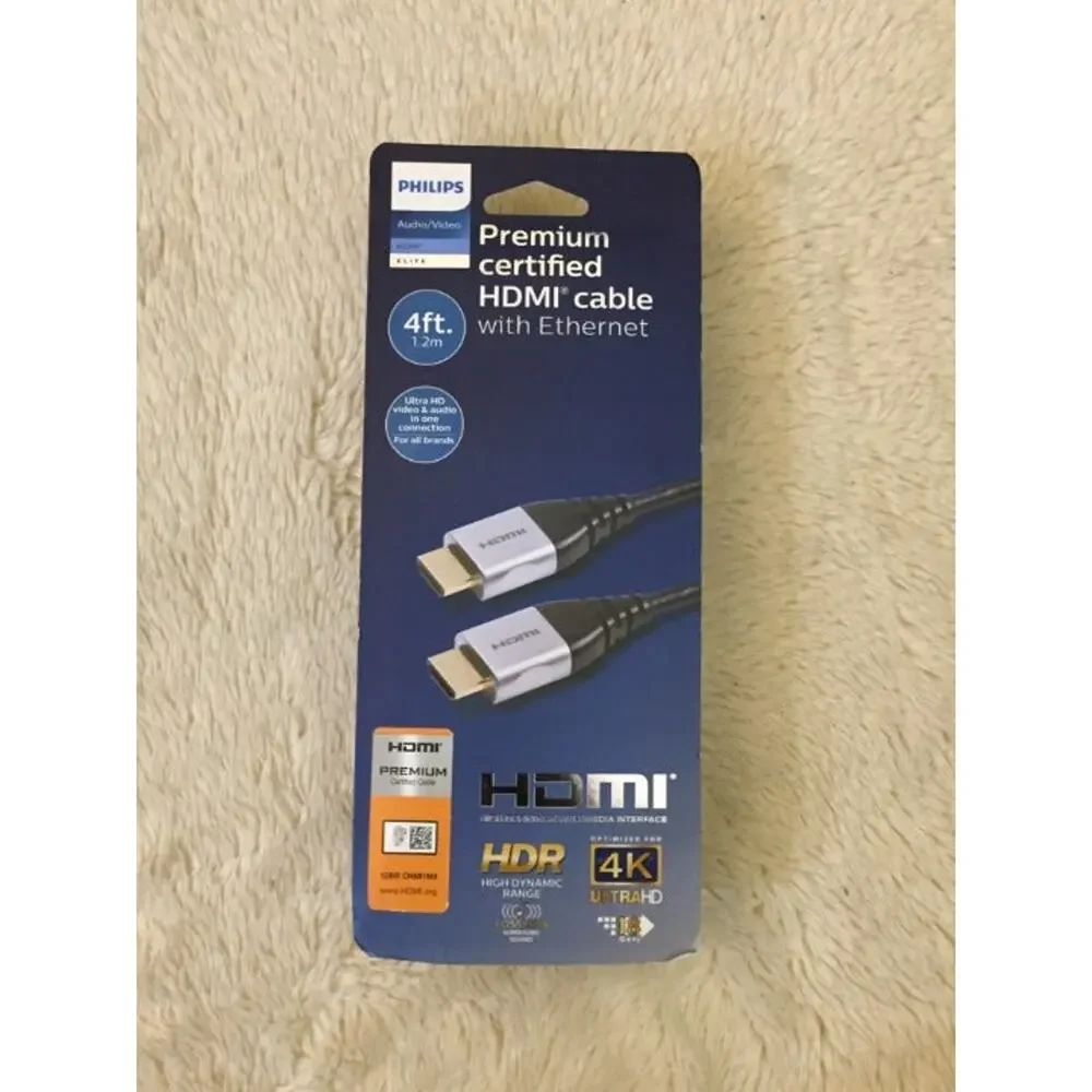 Philips 4' Premium HDMI Cable High Speed with Ethernet - Black